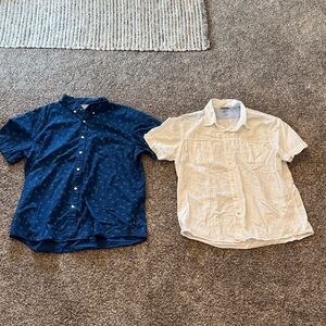 Men's Short-Sleeve Button-Up Shirt - Casual Pattern